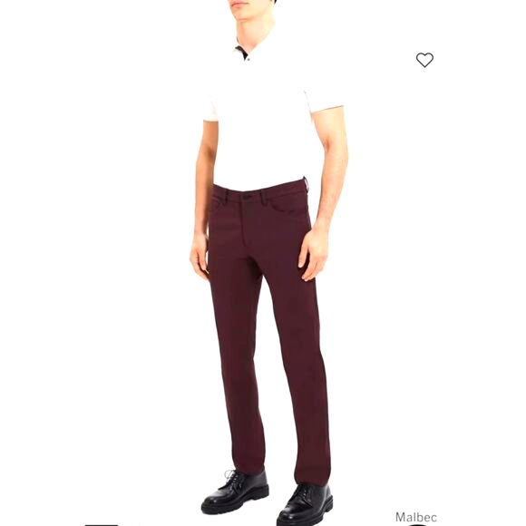 Theory Haydin Straight Leg Soft Sateen Pants Malbec I0774211 Size 29
